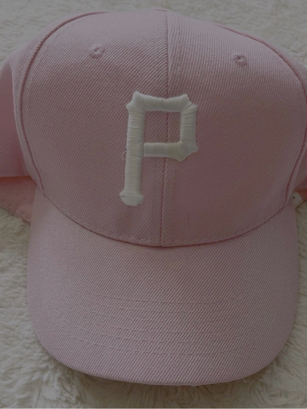 Classic Pittsburgh Pirates Pink Baseball Cap with White 'P' Embroidery